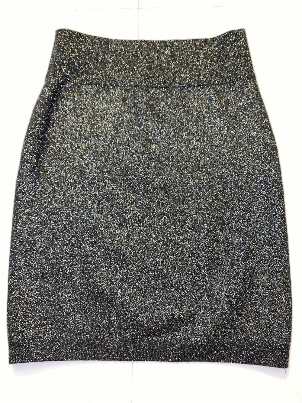 Express Sparkly Black Pencil Skirt